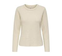 ONLY Onljeanett Life Ls Rib O-Neck CC KNT, Bouleau, XS Femme