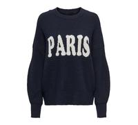 Only Pull ONLJERICO femme manches longues tricot bleu foncé/blanc Taille L
