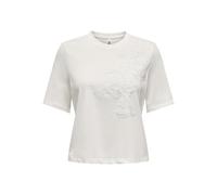 ONLY Onljessa Life S/S Short Top Box JRS pour Femme, Cloud Dancer, M