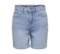 ONLY Onljosephine Stretch EMB Shorts DNM Azg, Bleu Jeans Clair, L Femme