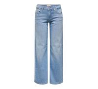 ONLY Onljudy LW Wide Leg DNM Tai, Bleu Jeans Clair, 26W x 32L Femme