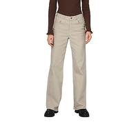 ONLY ONLJUICY HW Wide Leg DNM REABOX Noos Pantalon Jean, Ecru, 30 W/32 L Femme