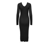 ONLY Onljulie Life Ls V-Neck Maxi Dress KNT Robe tricotée, Noir, S Femme
