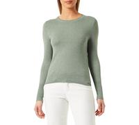 ONLY Onljulie Ls Life Button O-Neck CC KNT Sweater, Hedge Green/Detail:Melange, M Femme
