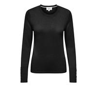 ONLY Onljulie Ls Life Button O-Neck CC KNT Sweater, Noir, L Femme