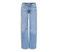 ONLY ONLJULLES Jean pour femme avec jambes larges Taille basse Coupe large, Bleu denim clair moyen., 29W / 30L