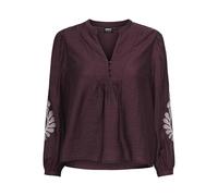 Only Onlkana 7/8 Top WVN Haut Coupe Droite avec Bouton pour Un Usage Quotidien, Vin, XL Femmes