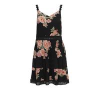 ONLY Onlkarmen Anne Life S/L Dress WVN Noos Robe d'été avec col en V et Coupe Droite S/L, Noir, 46 Femmes