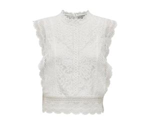 ONLY ONLKARO S/L Lace Top WVN Débardeur, Cloud Dancer, M aux Femmes