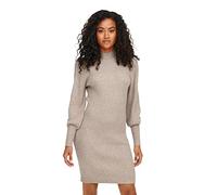 ONLY Femme Onlkatia L/S Dress KNT Noos Robe, Mocha Meringue/Détail:w. Melange, L EU