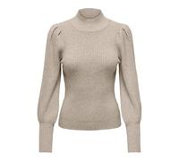 ONLY Onlkatia L/S Pull À Col Haut Knt Noos Femme Sweater, Mocha Meringue/Detail:w. Melange, M
