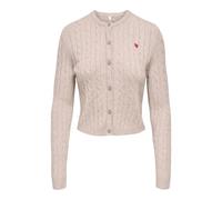 ONLY Onlkatia Ls Cable Button Cardigan CC KNT, Mocha Meringue, M Femme
