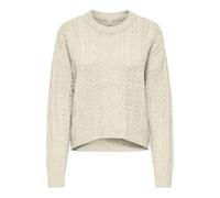 ONLY Onlkatia Ls Cable O-Neck Pullover CC KNT Pull, Baby's Breath, M Femme