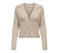 ONLY Onlkatia Ls Cable V-Neck Cardi KNT Noos Cardigan, Mocha Meringue, S Femme