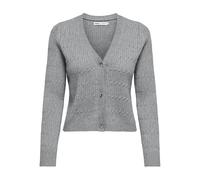 Only Onlkatia Ls Cable V-Neck Cardi KNT Noos, Ultimate Grey, M