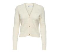 ONLY Onlkatia LS Cable V-Neck Cardigan CC KNT, Casquette Blanche Grise/Détails : mélange, XS Femme