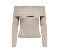 ONLY Onlkatia Ls Off Shoulder KNT Noos pour Femme, Mocha Meringue, L