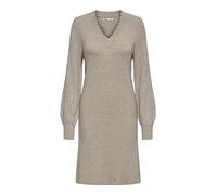 ONLY ONLKATIA LS V-Neck Dress NCA KNT, Robe Femme, Mocha Meringue/Detail:Melange,