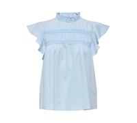 ONLY Onlkatti S/S Dobby Top WVN Noos Haut avec col Rond et Manches Courtes pour Le Printemps/été, Bleu Ciel, M Femmes