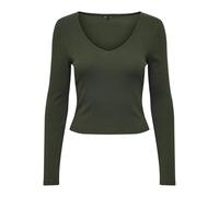 ONLY Onlkaya L/S Haut Court à col en V JRS Sweater, Colophane, L Femme