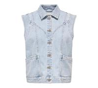ONLY Onlkennedy Sl Dnm Waistcoat Bj Noos, Bleu jeans clair, M