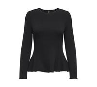 ONLY Onlkenya L/S Peplum Top JRS, Noir, S
