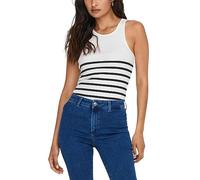 ONLY Onlkenya Rib Stripe Débardeur CS JRS pour Femme, Blanc., XXL