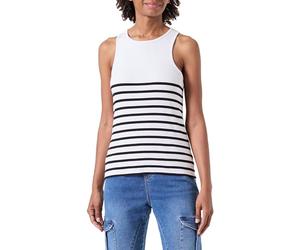 ONLY Onlkenya Rib Stripe Débardeur CS JRS pour Femme, Blanc., XXL