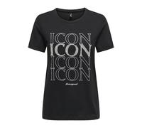 ONLY Onlkita Life Lux Icon S/S Print Top JRS, Noir, M