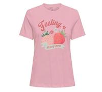 ONLY Onlkita Life S/S Tee CS JRS T-Shirt, Romance Rose, L Femmes