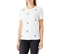 ONLY Onlkita Reg S/S Top Box CS JRS T-Shirt, Danseur de Nuage/Impression : Abeilles, S Femme