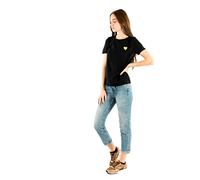 Top col rond manches courtes noir en coton Mila Noir M