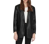 ONLY Onllana L/S Ovs Faux Lea Blazer TLR Noos, Noir, XL Femme