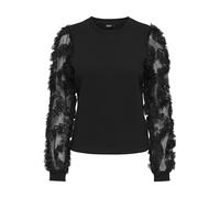 ONLY Onllavin L/S O-Neck Mix SWT, Noir, S Femme