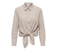 ONLY ONLLECEY LS Knot Shirt Noos WVN Blouse, Toasted Coconut, L Femme
