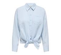 ONLY Onllecey Ls Knot T-Shirt Noos WVN, Bleu céruléen, S Femmes