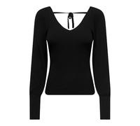 ONLY Onlleelo Ls V-Neck KNT Sweater, Noir, M Femme