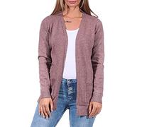 ONLY ONLLESLY L/S Open Cardigan KNT Noos, Couleur : Marron, M Femme