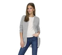 ONLY Onllesly L/S Open Cardigan Knt Noos Femme Cardigan long, Ultimate Grey, L