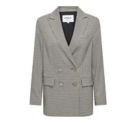 ONLY Onllettie Ls Loose Check Blazer TLR, Noir/Carreaux : Pierre Ponce + Cloud Dancer, 40 Femme