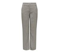 ONLY Onllettie MW STR Pantalon à Carreaux, Cloud Dancer/Checks: Tanin & Cornet Blue & Night Sky & Peat, 36W x 32L Femme