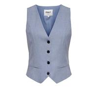 ONLY Onllinda S/L Mel Fit Waistcoat Tlr Noos, Bleu foncé, 40