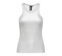 ONLY Onllindsay Viol Metal Rib Débardeur XT WVN Haut, Argent (Silver), M Femme