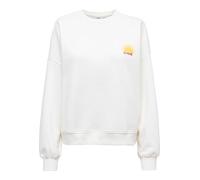 ONLY Onlliny L/S O-Neck Print CS SWT, Cloud Dancer, S Femme