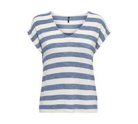 ONLY Onllira Life S/S V-Neck Top JRS T-Shirt, Infinity, S Femme