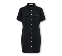 ONLY Onllisa S/S DNM Dress Gua Robe, Noir délavé, L Femmes