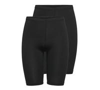 ONLY Onllive Love City Shorts 2PACK JRS, Noir 7, XS (Lot de 2) Femme