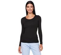 Only Onllive Love Life L/s Oneck Top Noos JRS T-Shirt, Noir, L Femme