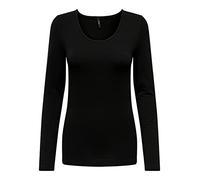 ONLY Onllive Love Ls O-Neck Top Lot de 3 CS JRS T-Shirt Manches Longues, Noir/Paquet : 2 Noirs, XS Femme