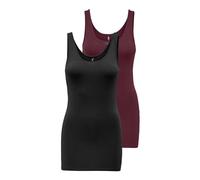 ONLY Onllive Love New Long TT 2Pack JRS Noos, Noir, Medium (Lot de 2) Femmes